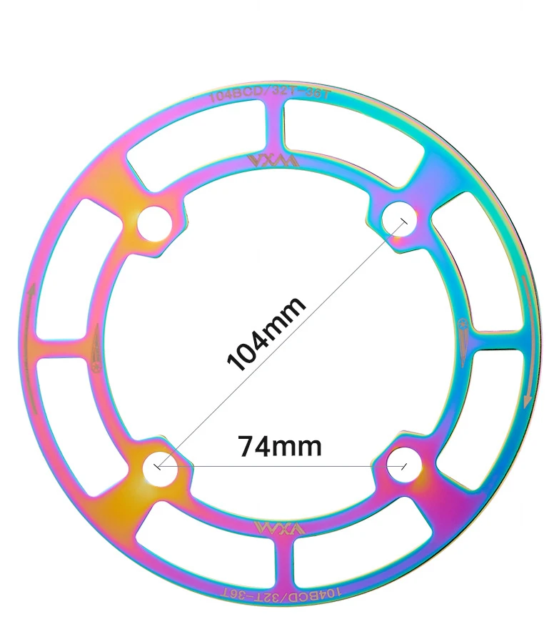 VXM104 BCD Bicycle Crank Set Protective Cover Crank Sprocket Ring Bike Crown Ring Protective Cover 104BCD/32/34/36/38/40/42T NEW