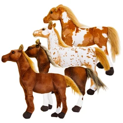 28-70CM Simulation Horse Plush Toys Cute Stuffed Animal Doll Soft Realistic Horse Toy Kids Newborn Birthday Gift Home Decoration