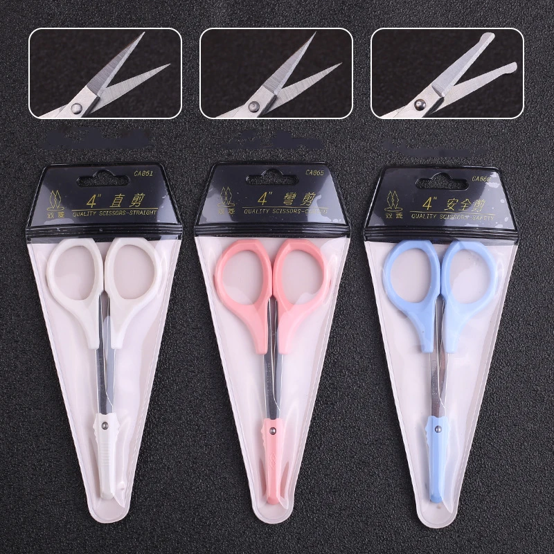 1Pc Stainless Steel Makeup Scissors For Facial Hair Eyelash Nose Hair Eyebrows Beard Trimming Nail Cuticle Manicure Tools