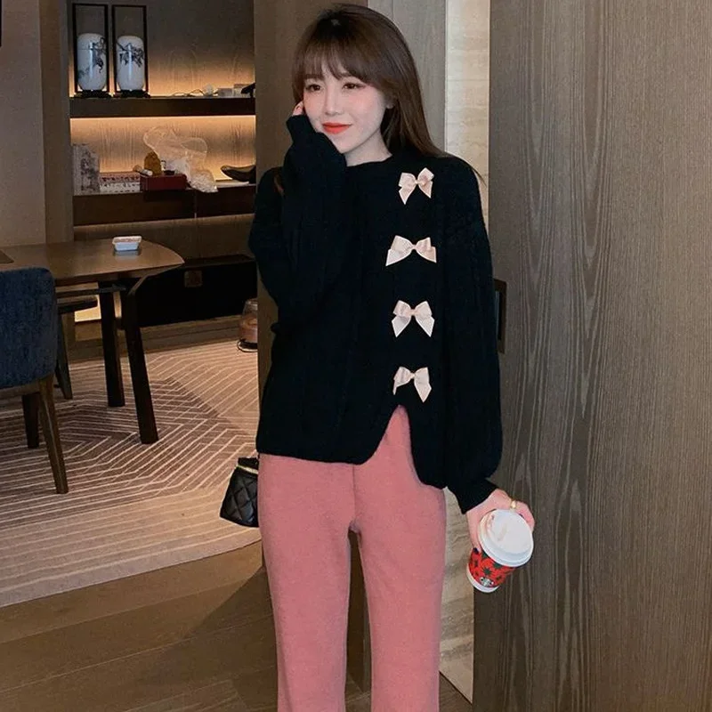 Striped Sweater Cardigan Spring Autumn New O-Neck Long Sleeve Button All-match Knitting Tops Sweet Fashion Vintage Women Clothes