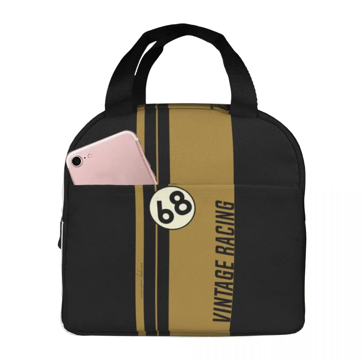 68 Racing Car Thermal Insulated Lunch Bags Women Resuable Lunch Tote for Work School Travel Multifunction Food Box