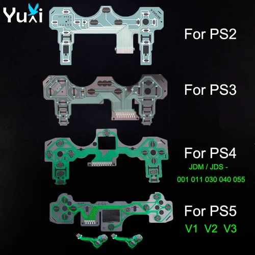 YuXi 슬림 컨트롤러, 전도성 필름 키패드, 플렉스 케이블, PCB 버튼 리본 회로 기판, PS5 V1 V2 V3, PS2 PS3 PS4 Pro 