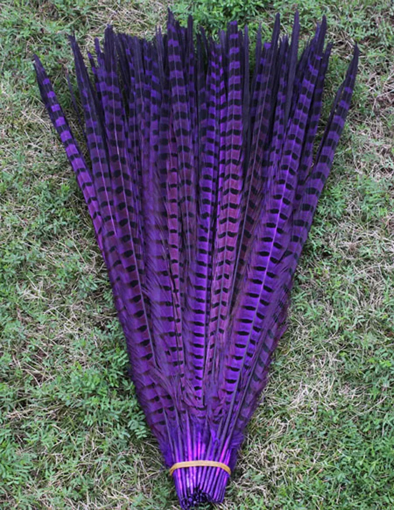 5Pcs/Lot! 45-54CM  Wholesale Colored Ringneck Pheasant Tail Feathers for Crafts  Large Decorative Feather Tail Festival Carniva