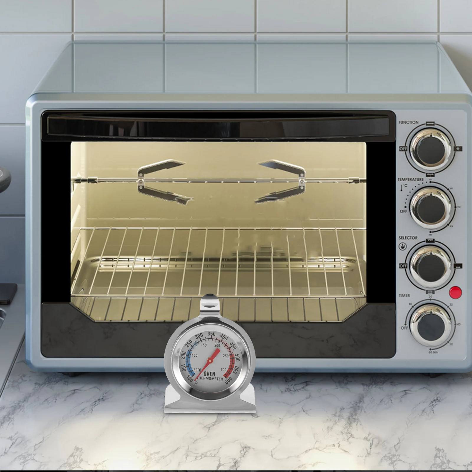 

Baking Thermometer Meat Kitchen Oven Temperature Silver Instant Read Thermometers