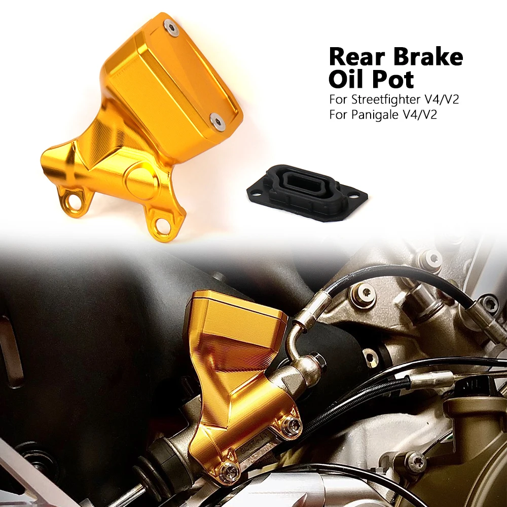 

New Motorcycle Rear Brake Fluid Reservoir Oil Cap Kit For Ducati Panigale V2 PANIGALE V4 Streetfighter V2 STREETFIGHTER V4