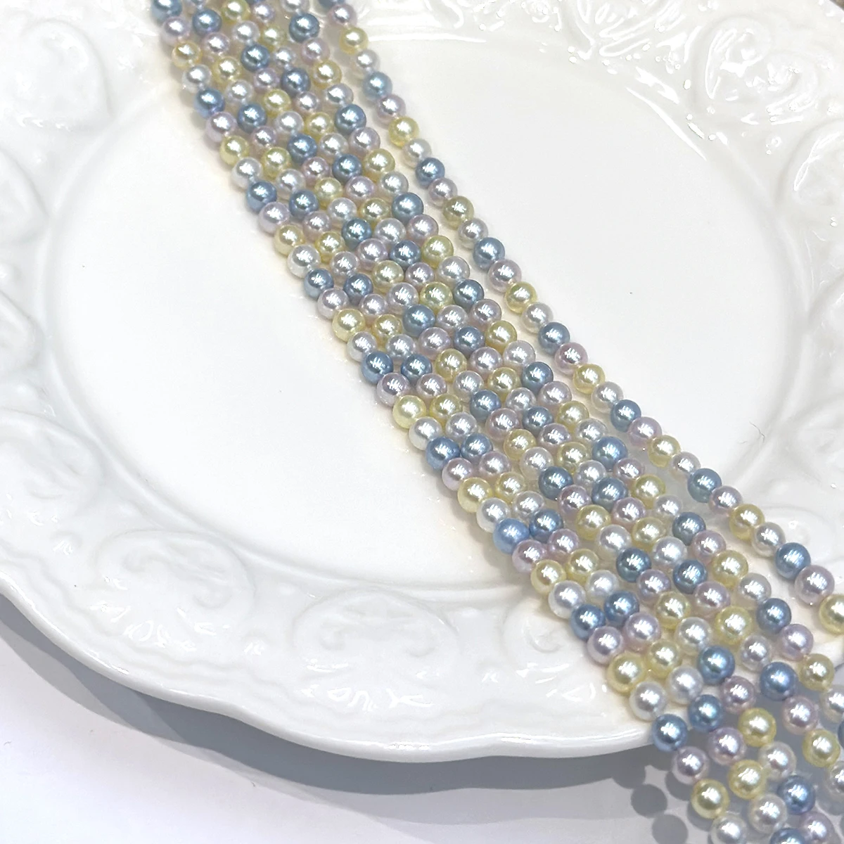 4‑5mm Near‑Round Freshwater Pearl Strand, Craft Pearl Beading Materials for Artisans Necklace Bracelet Earring Making Projects