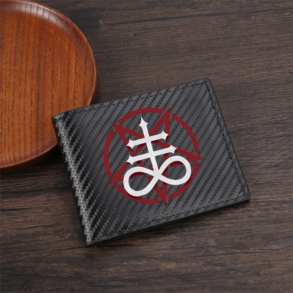 Cross with infinity sign in star Men's Wallets Simple Business Modern Stylish Printing Design Gifts For Father Boyfriend Christm