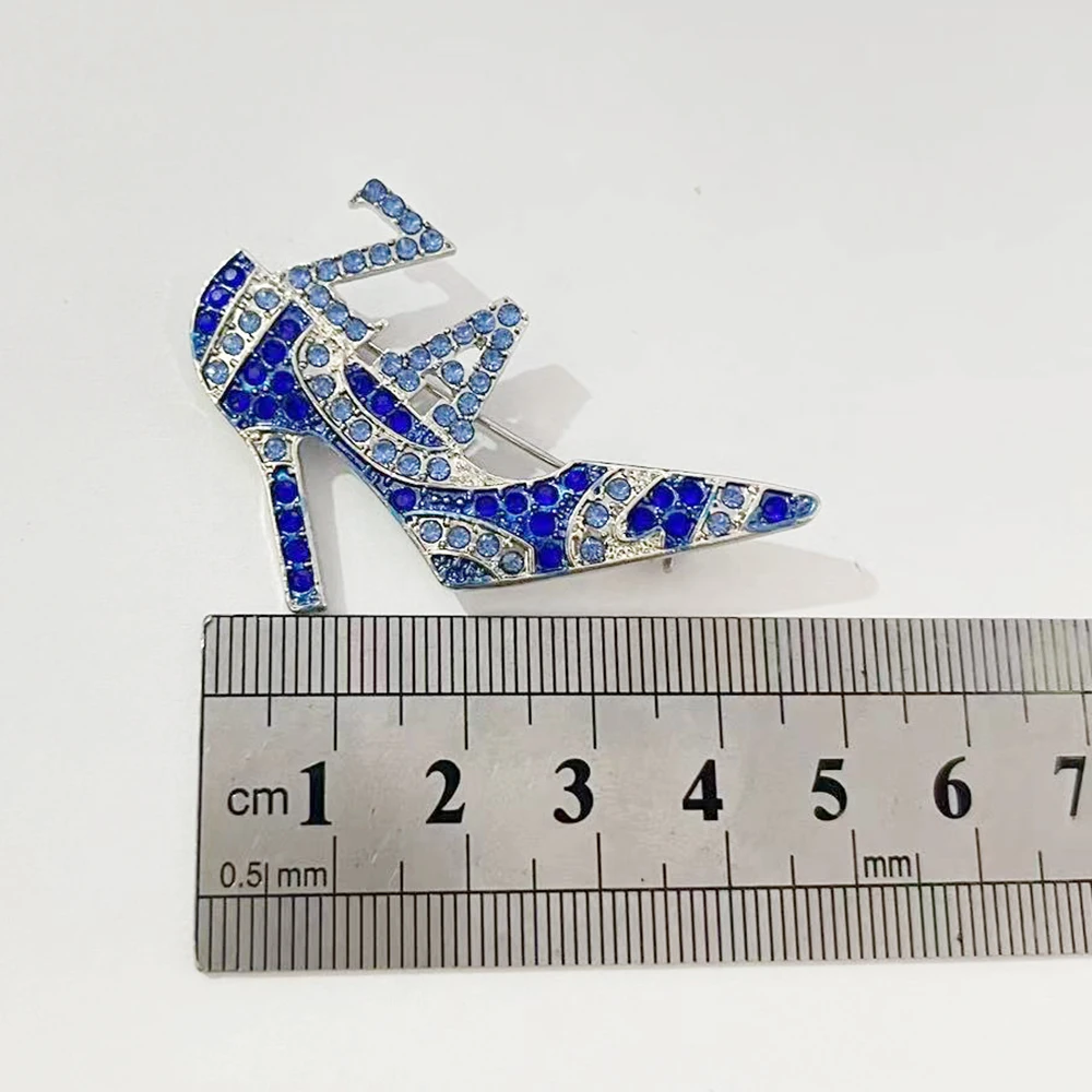 Amicae ZA Rhinestone and Crystal Shoe Brooch