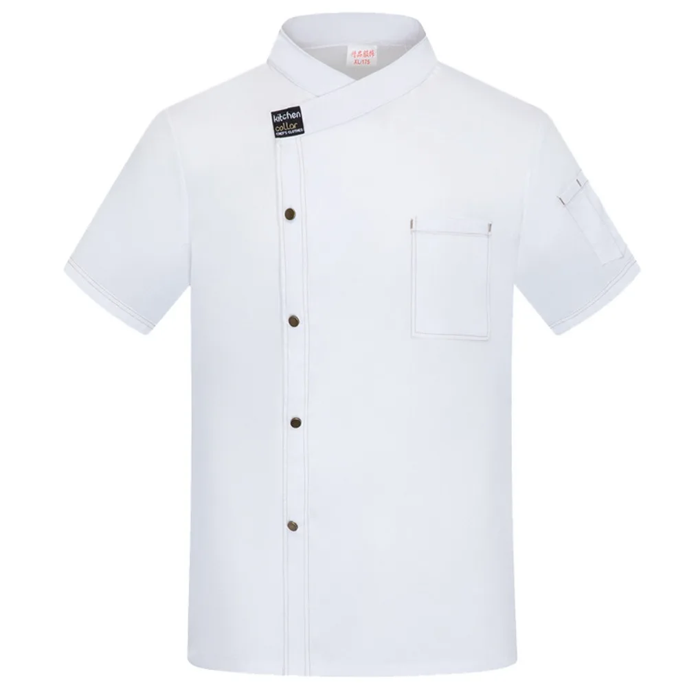 요리사 작업복 반팔 남성 의류 여름 베이킹 및 식사 주방 호텔 매점 의류 얇은