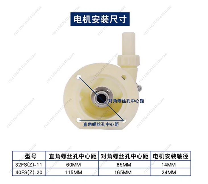 103 102 FS Chemical Pump Corrosion-resistant Acid Alkali Resistant Plastic Pump Head Centrifugal Self-priming Pump Head