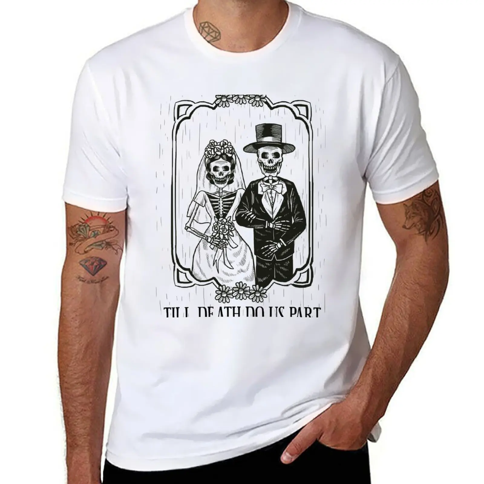 

man man Skeleton Valentines Wedding Us shirts t Do for Part graphic t T-Shirt Couple Day Gift Death summer tees Till shirt
