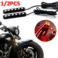 1/2Pcs 6 LED Flash Strobe Emergency Warning Lights Car Truck SUV Motorcycle Tail Light Side Strobe Warning Flashing Light 12V