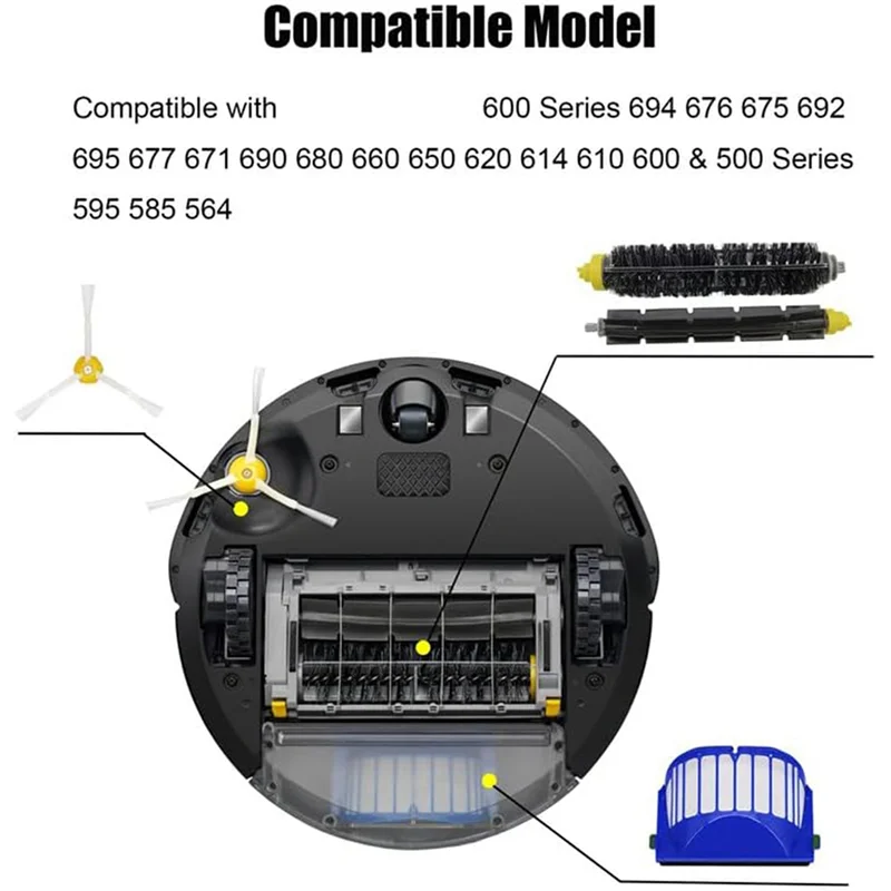 

CHCH 2 Set Replacement Parts Kit For Irobot Roomba 600 Series 694 676 675 692 600& 500 Series 595 585 564 Vacuum Robot