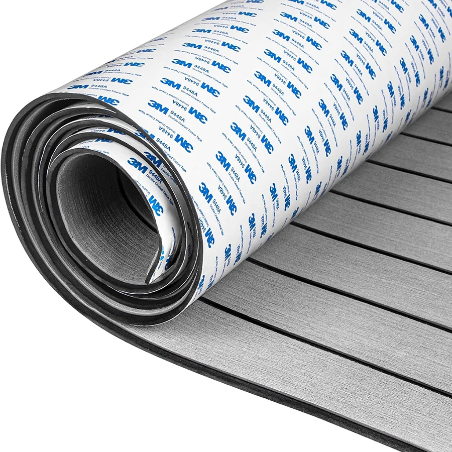 2400*450mm EVA Foam Boot Vloeren Zelfklevende Backing Marine Zelfklevende Decking Faux Teak Sheet Jon Swim Platform Helm Pad RV