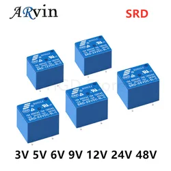 10pcs Relay SRD-03VDC-SL-C SRD-05VDC-SL-C SRD-12VDC-SL-C SRD-24VDC-SL-C 3V 5V 6V 9V 12V 24V 48V 10A 250VAC 5PIN Relays Relais