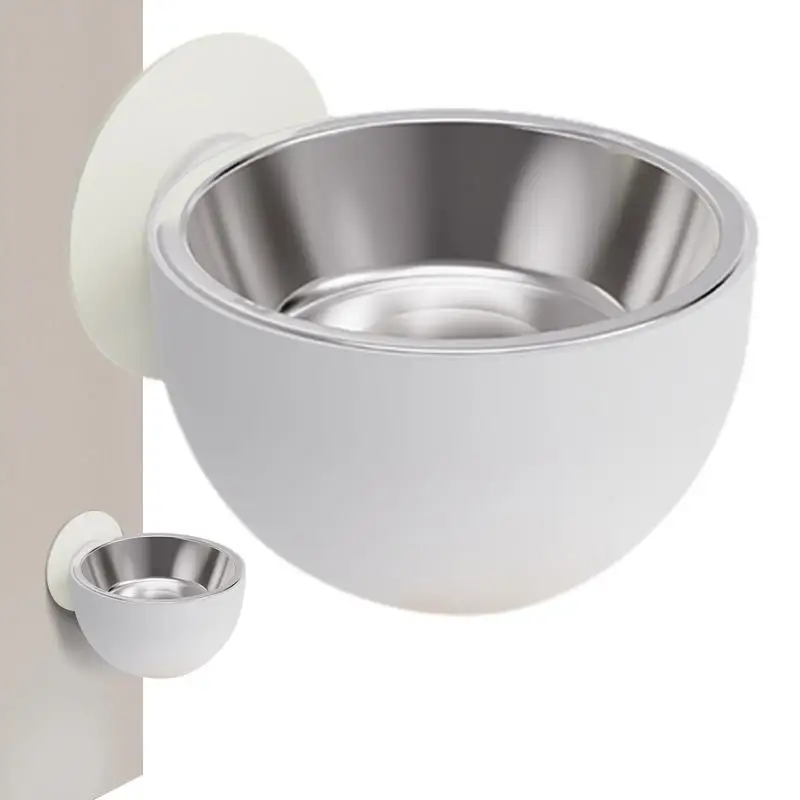 Wall Magnetic Dog Bowl Stainless Steel Anti Spill Magnetic Dog Food Bowls Elevated Pet Bowl Fixed Mounted Cat Bowl Dishwasher