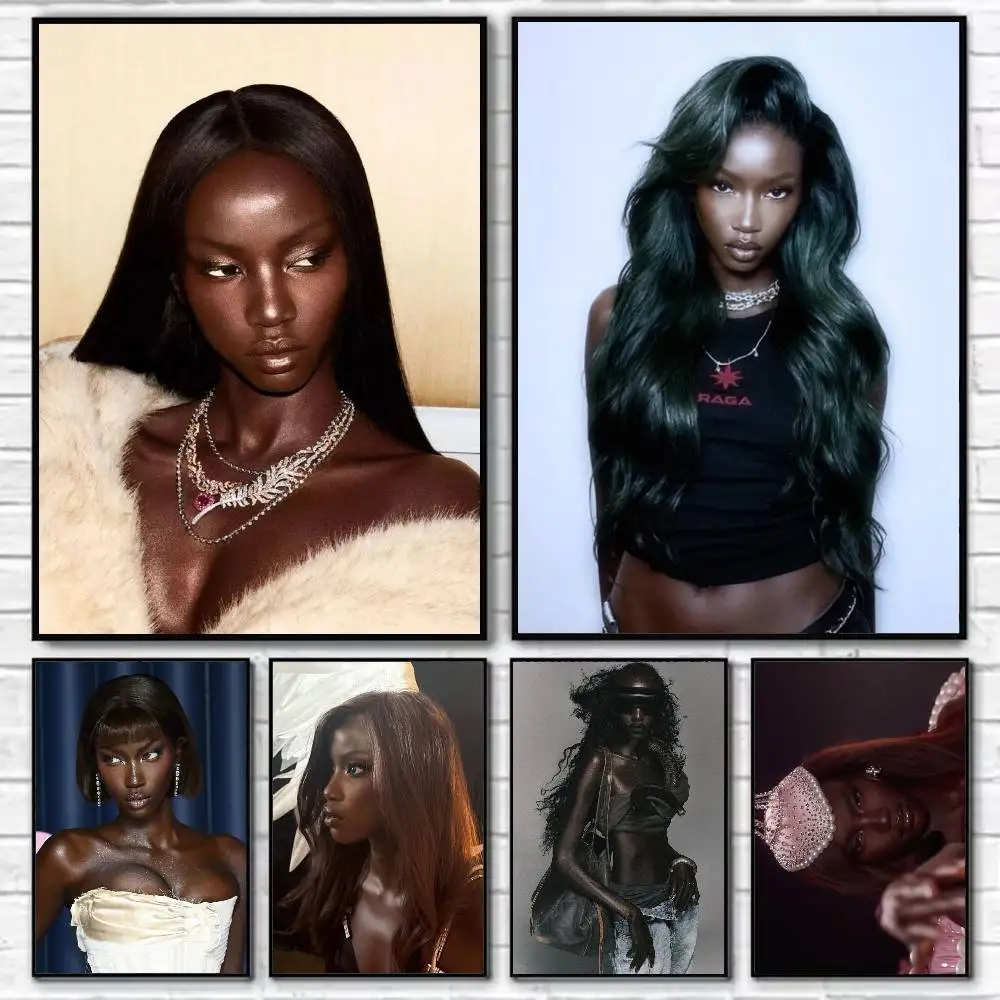 

A-Anok Yai Couture Model Poster Self-adhesive Art Waterproof Paper Sticker Coffee House Bar Room Wall Decor