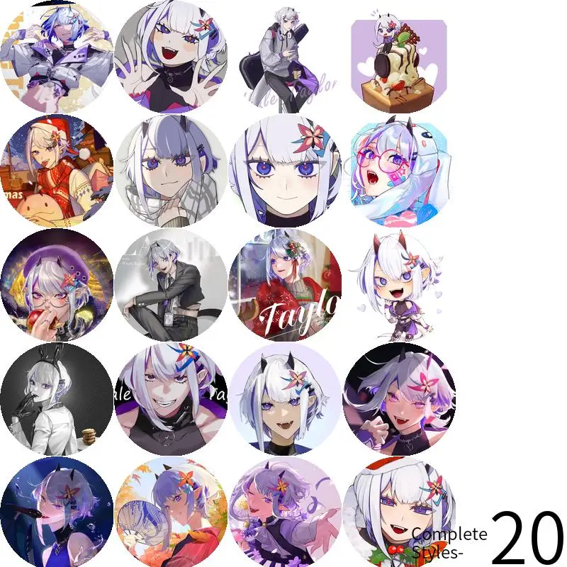 Whale Taylor Ch VTuber Anime Badge spilla anchor periferiche Pin regalo per amico Cartoon latta accessori personalizzati