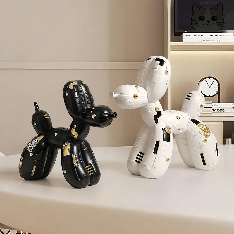 

European creative cartoon mechanical balloon dog home decoration office living room entrance resin handicraft decoration