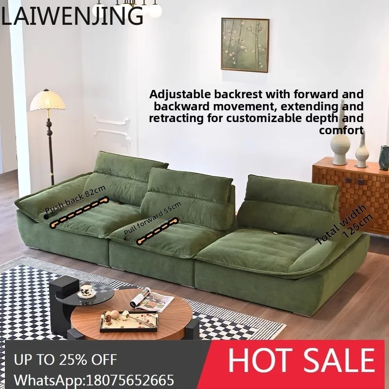 SGF Furniture High Back Sailboat Dark Green Corduroy Fabric Adjustable Backrest Sofa