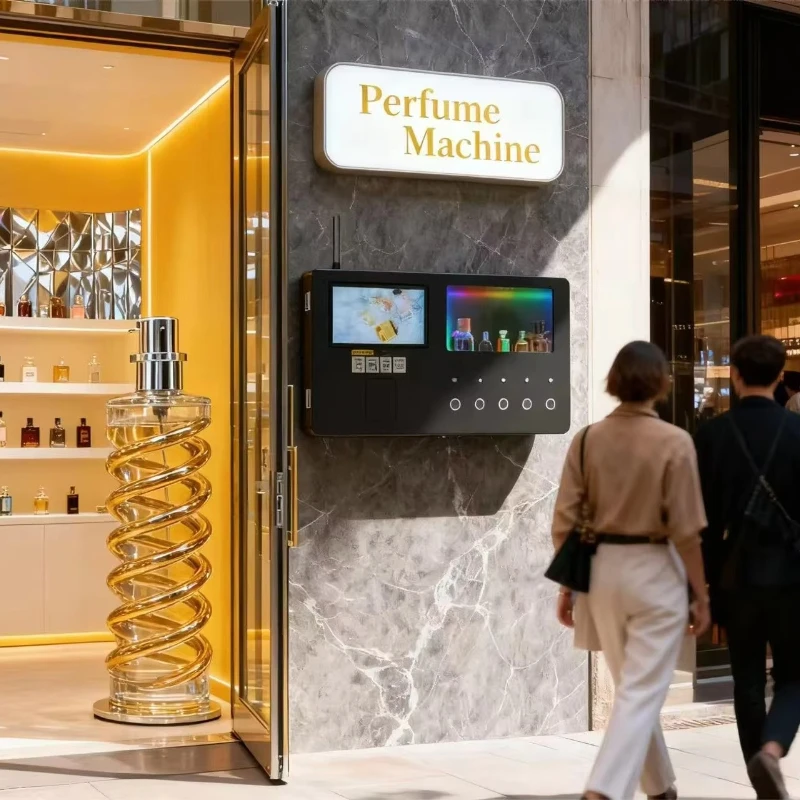 Customized 24/7 Automatic Credit Card Cash Coin & Token Operated Perfume Scent Vending Machine for Shopping Mall Use SDK