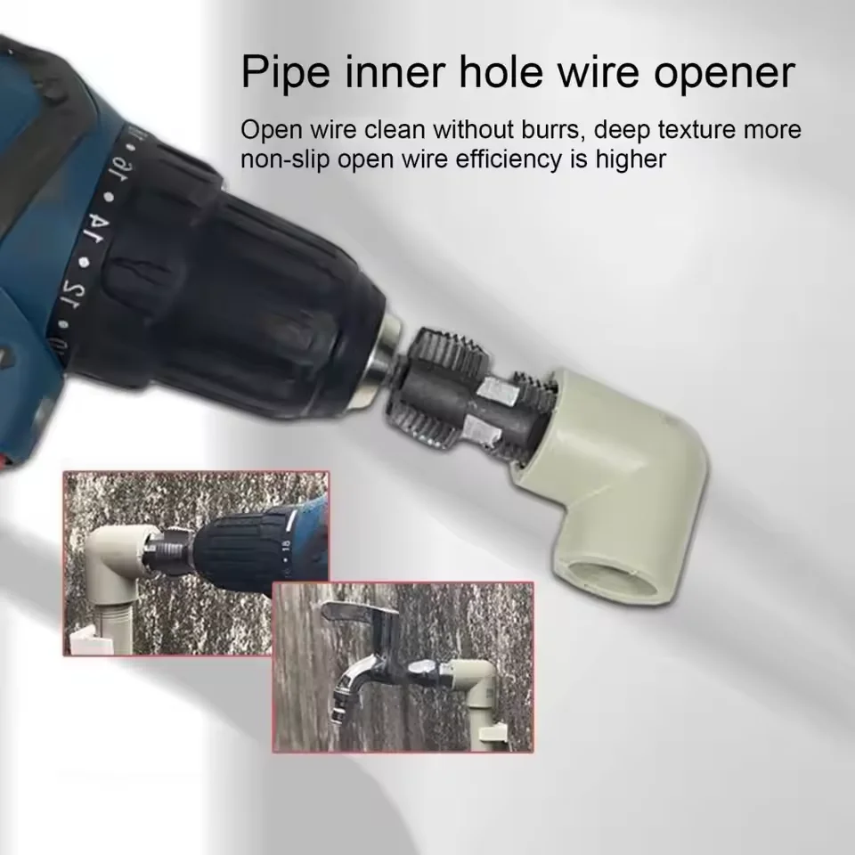 Pipe Threader Tool High-Speed Steel Ribbon Pipe Opener Faucet Installation Electric Drill Water Pipe Threader Tools Accessories