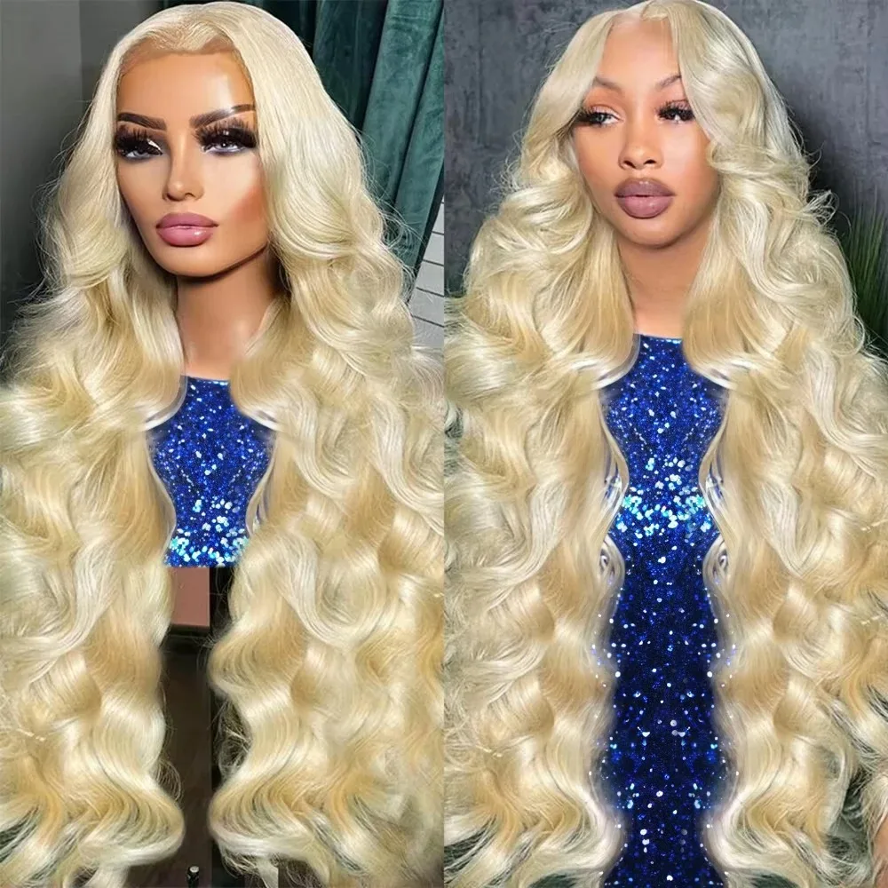 Ketebalan 200 UNTUK WANITA HITAM 13x4 30 inci 613 madu pirang renda depan rambut manusia gelombang tubuh 13x6 Wig Frontal renda Brasil