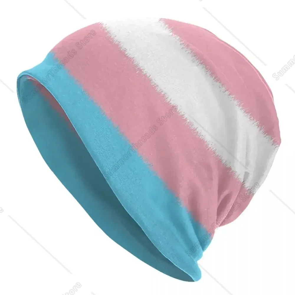 المتحولين جنسيا العلم Lgbt فخر الدافئة محبوك قبعة الهيب هوب بونيه قبعة الخريف الشتاء في الهواء الطلق قبعات حريمي للجنسين الكبار #1