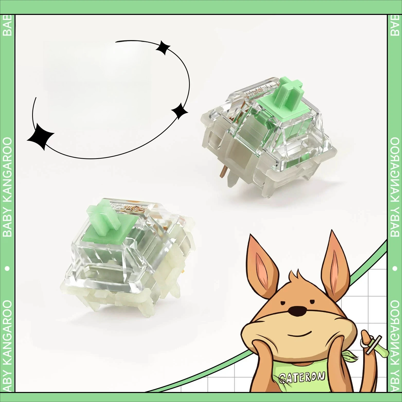 GATERON Kangaroo V2 Switch 5 pins 59g Preset Tactile RGB Mechaical Keyboard Gaming Smooth Typing