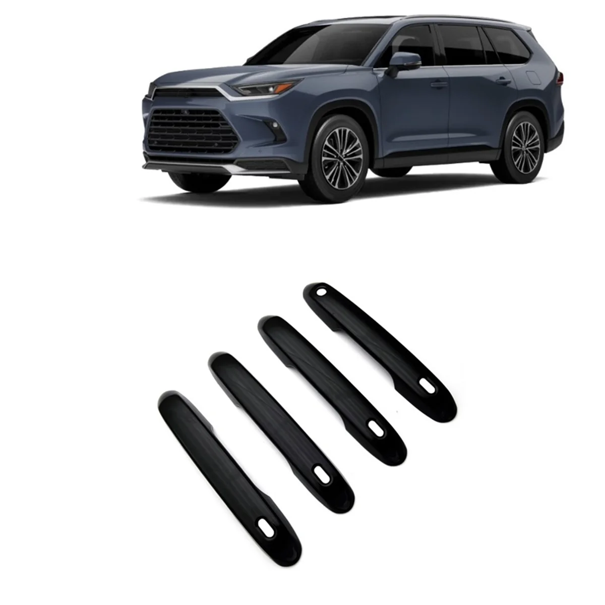 Per Toyota Grand Highlander 2024 LHD Auto Maniglia Esterna Della Porta Copertura Trim Accessori Nero