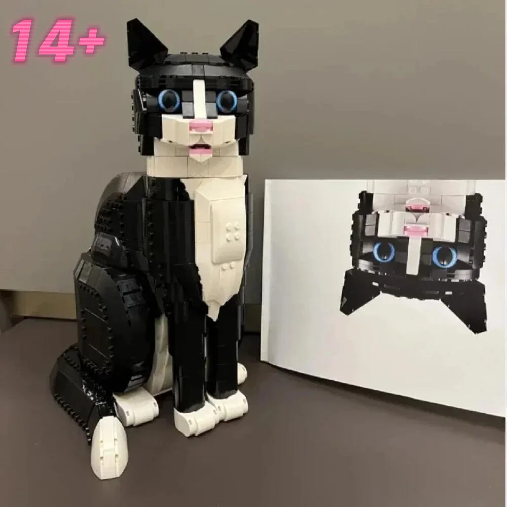 

Popular Tuxedo Cat Animal Model Building Block Cute Cartoon Puzzle Brick 21349 1710Pcs For Children Birthday Christmas Gifts