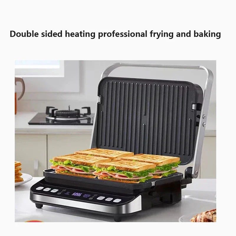 

Household Smart Panini Machine Automatic Steak Machine Multi-functional Frying Grill Barbecue Skewers Electric Pan WaffleMachine