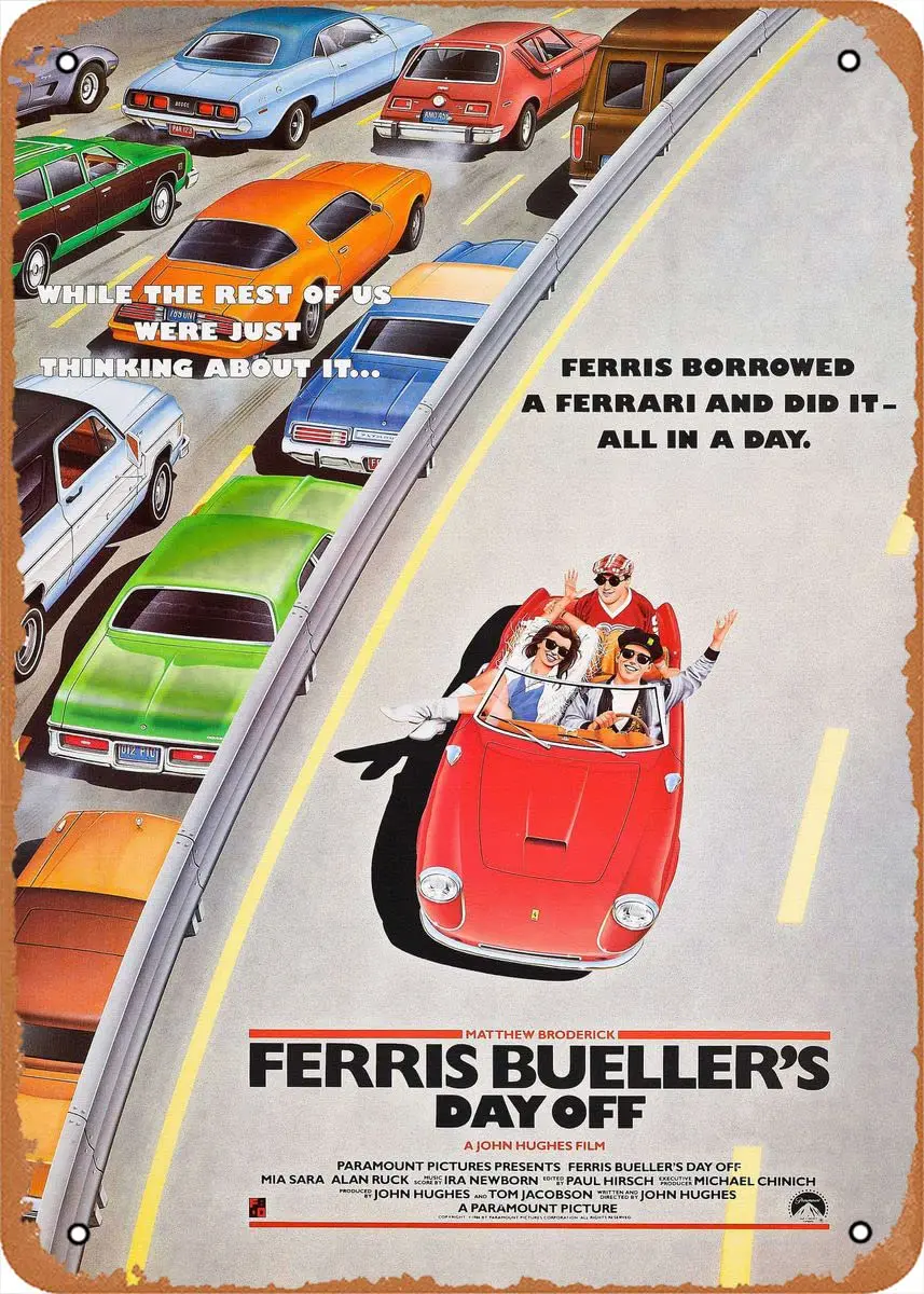 Ysirseu Vintage Ferris Buellers Day Off Poster Game And Movies 8