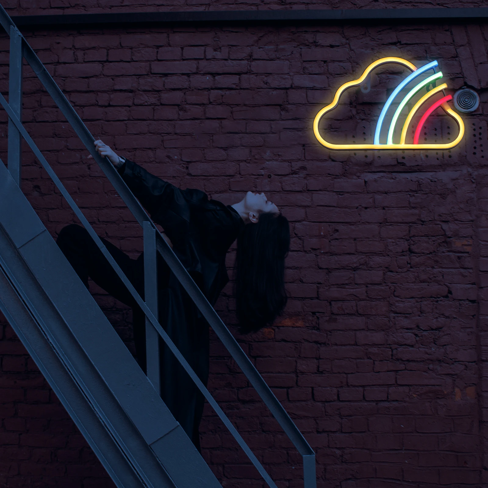

Rainbow Cloud LED Neon Light Stunning Perfect for Restaurant Mall Patio LED Cloud Neon Lamp on Air Sign