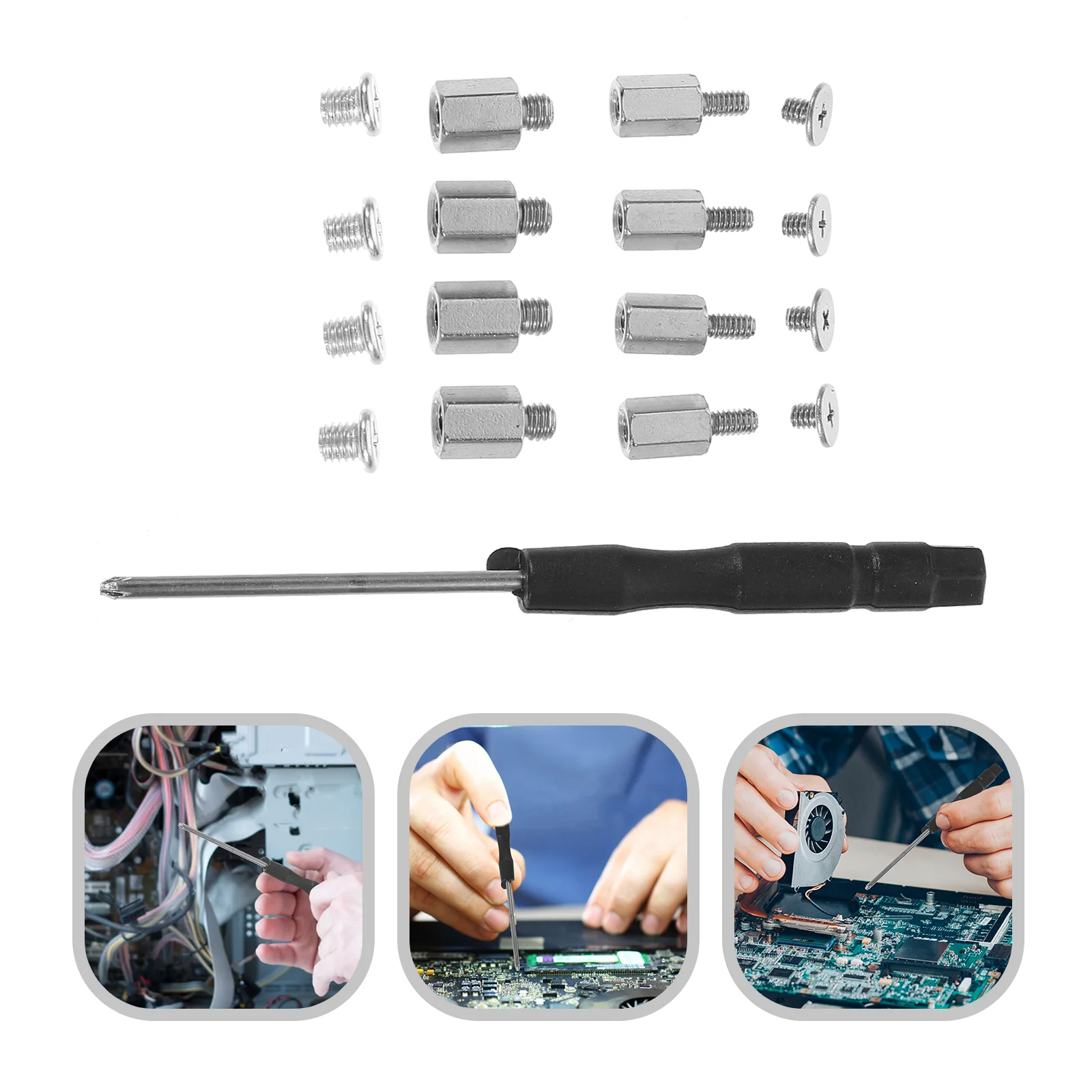 Screw Set Computer Enthusiast Screws Part Motherboard Exquisite Workmanship M2 Stainless Steel for SSD Hard Disk Mounting