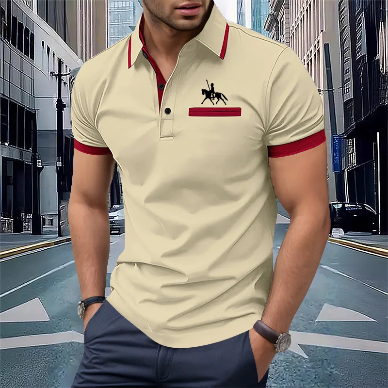 Summer men's short sleeved polo shirt business office casual breathable  male T-shirt European and American plus size top image 4