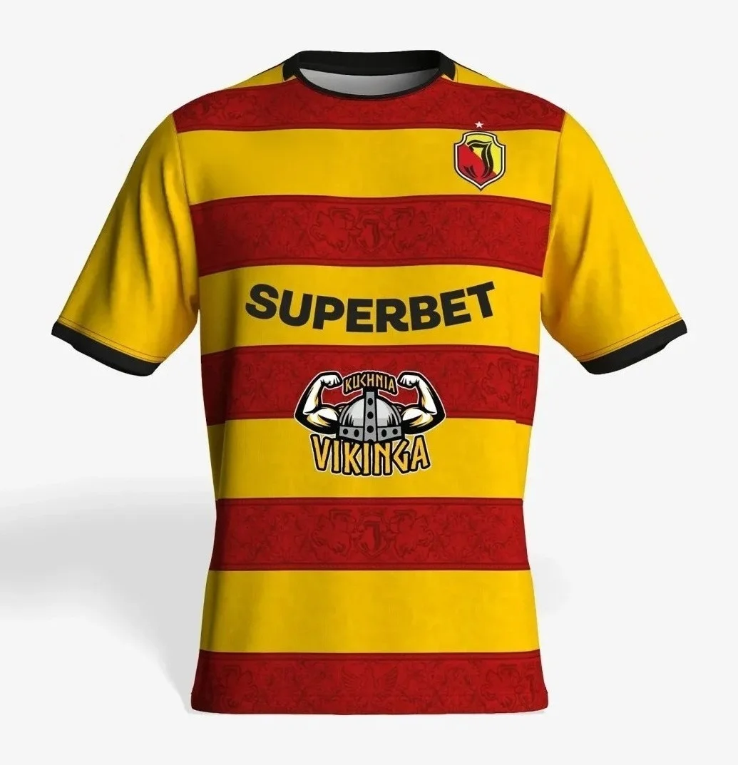New Arrival 2526 Polish Football T-shirt, Jagiellonia Białystok 2025 Football Match Jersey Pululu No.10 Football Jersey T-shirt