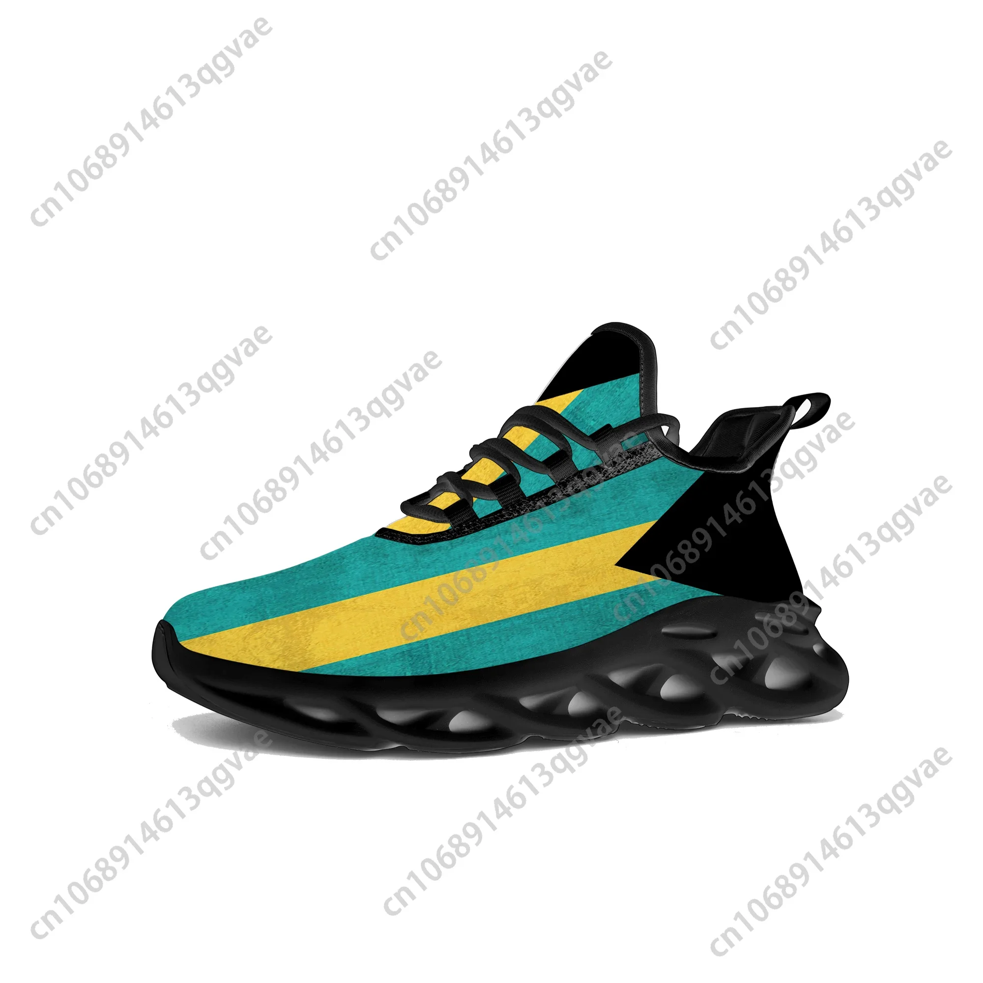 Bahamian Flag Flats Sneakers Mens Womens Bahamas Pop Sports Running High Quality Sneaker Lace Up Mesh Footwear Tailor-made Shoe