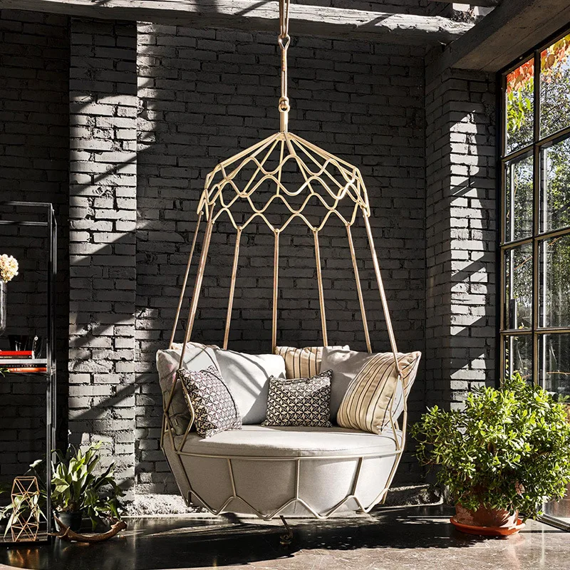 Balcony hanging hanging basket Internet celebrity outdoor hanging chair Nordic swing rocking chair