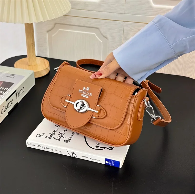 

Винтажная сумка через плечо - дизайнерская текстурированная кожаная сумка-тоут, квадратная сумка, однотонная повседневная сумка на плечо для покупок и вечеринок