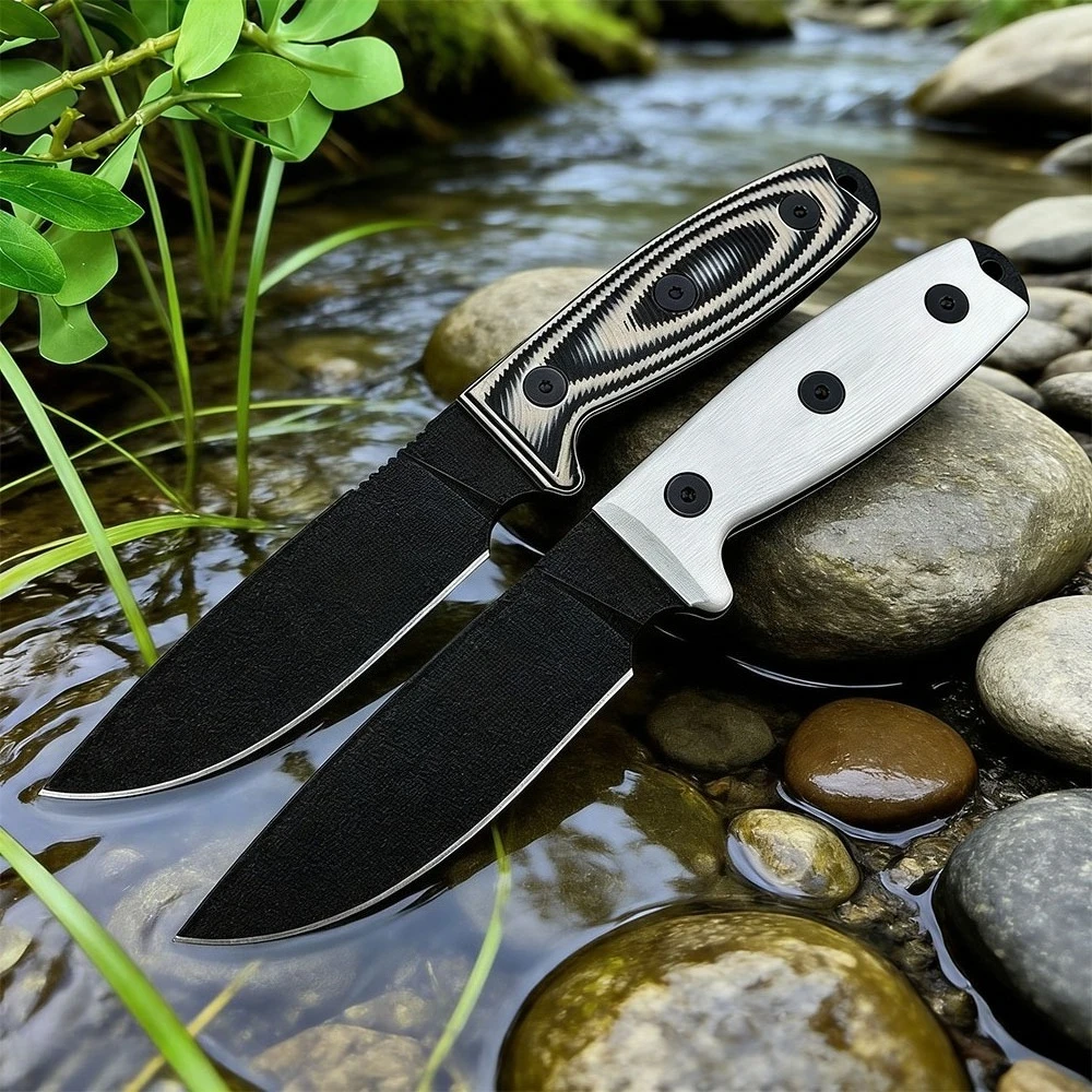 

Outdoor Camping Fishing Utility Knives EDC Tool Field Survival Adventure Hunting Battle Belt Kydex Sheath G10 Straight Knife