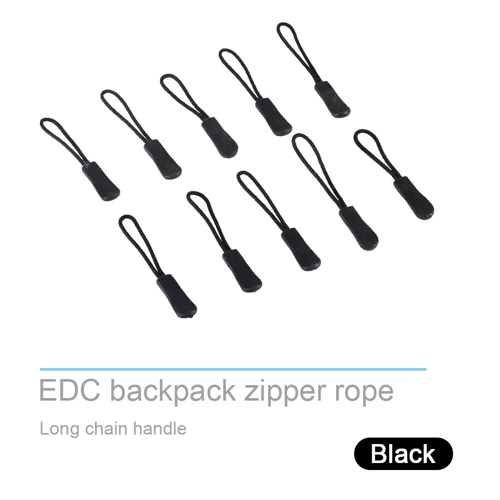 10 PCS Zipper Pulls with Cord Locks for clothing & Bags – 4  Options Available