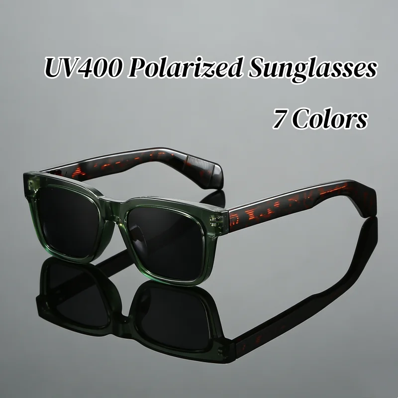 

Модные поляризационные солнцезащитные очки UV400, мужские модные квадратные солнцезащитные очки, уличные ретро очки для вождения, рыбалки, женские очки