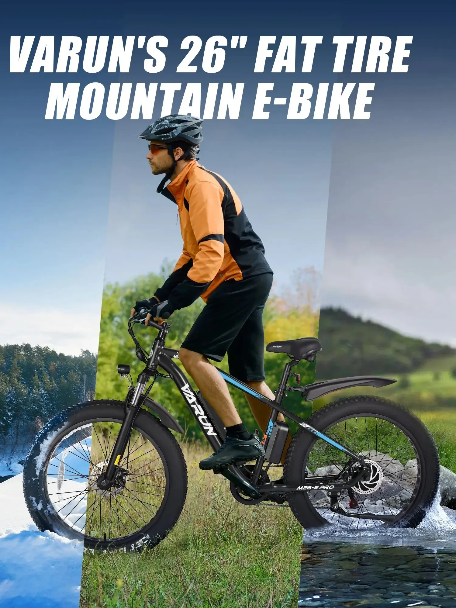 AliExpress VARUN M26-2 PRO Adult Electric Bicycle, 250W city ebike, 48V 13AH E-bike, 26-Fat Tire E-Mountain bike