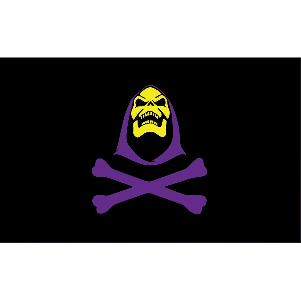 Skeletor Yellling Skull Cross Bones Flags with 3x5ft Custom Any Hobby Flag Banner
