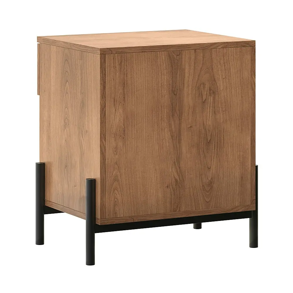 Modern Reeded-Front 1-Drawer Nightstand