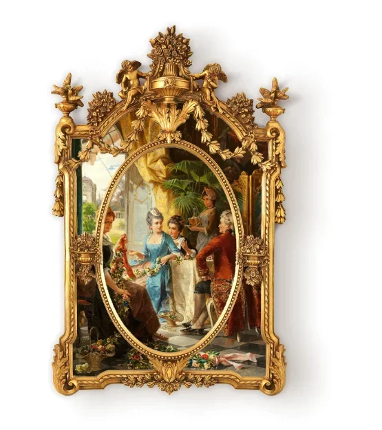 Classical Figures Court Corridor Hanging Mural Decorative Painting Handmade Three-dimensional Art Oil Painting