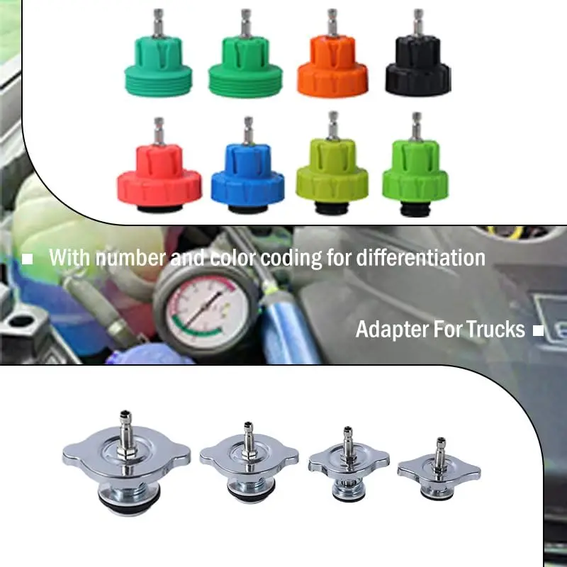 14-Piece Cooling System Pressure Tester Kit for Car, Truck, Motorcycle Radiator Test Tool