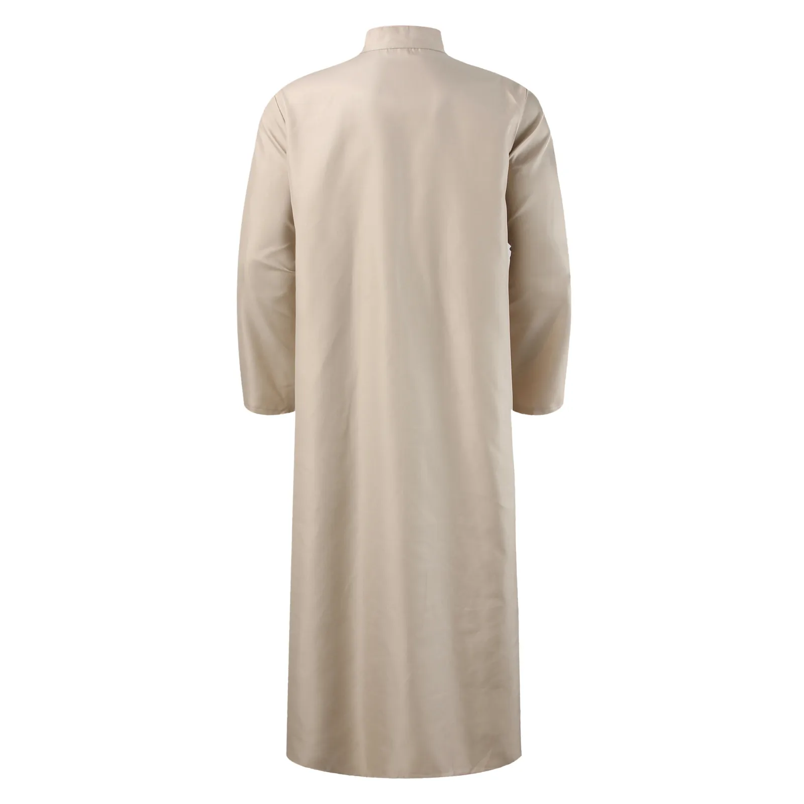 Muslim Robe Men Jubba Thobe Saudi Arabia Kaftan Solid Color Stand Neck Homme Abaya Caftan Islamic Clothing Islam Dress Eid Robe