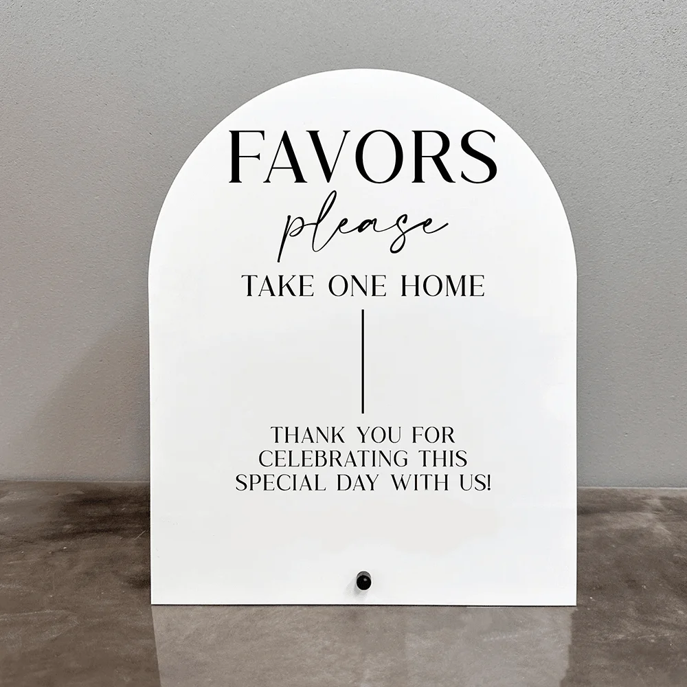 Favors acrylic sign Favors please take one home sign, Wedding favors sign, Wedding favors acrylic sign, Take one per couple sign